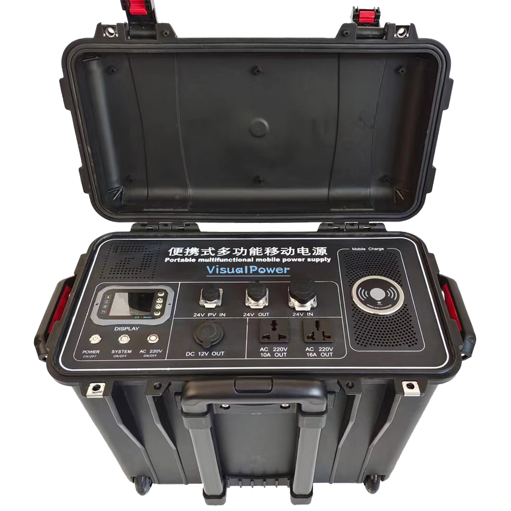 Visual Power 3.5kw mobile portable ev charger with battery emergency rescue dc car charging station portable charger