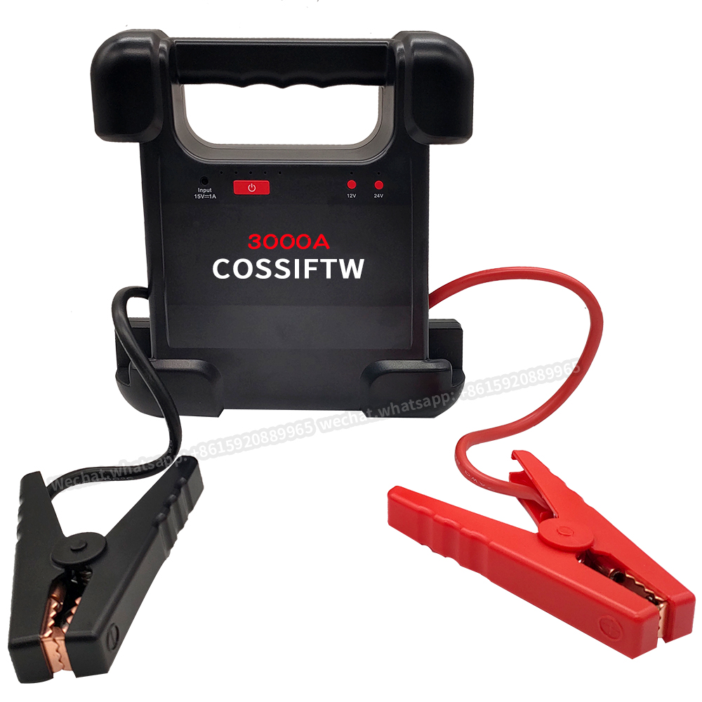 COSSIFTW OEM ODM Customized 3000A 12V/24V 32000mAh Large Capacity Car Jump Starter for Heavy Duty Semi-truck Powerful Booster