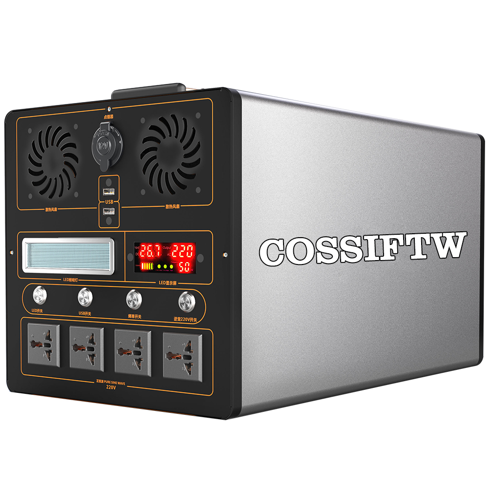 Outdoor Mobile Power Storage Supporting Material Lithium Battery All-in-one Pure Sine Wave Inverter 12v24v to 220v