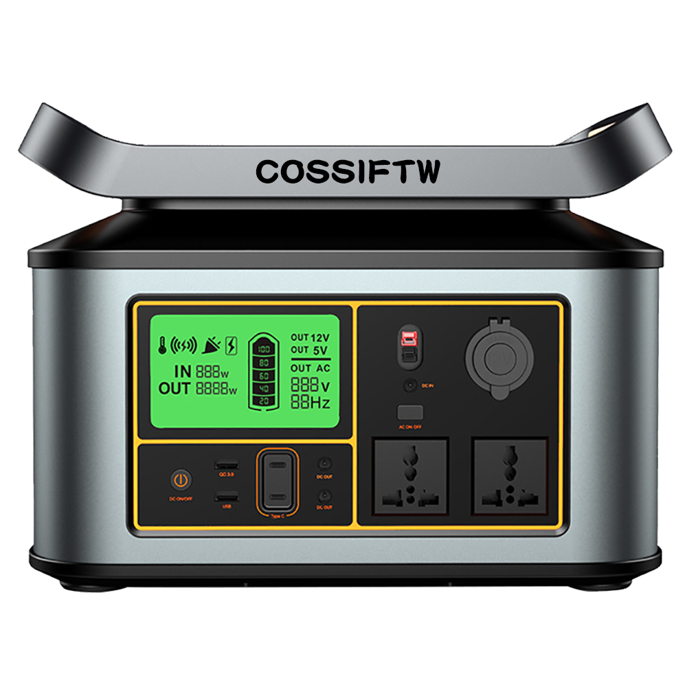 1000W Portable Camping Power Station Solar Generator Inverter Pure Sine Wave External Battery Car Source for Outdoor Activities