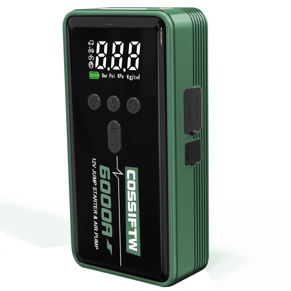 2025新产品汽车电池汽车电池跳线启动器轮胎充气机汽车动力库多功能跳线启动器空气压缩机