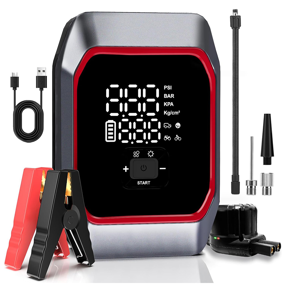 最受欢迎的高压汽车空气泵多功能便携式应急12v Jumpstarter汽车增压器跳跃起动器