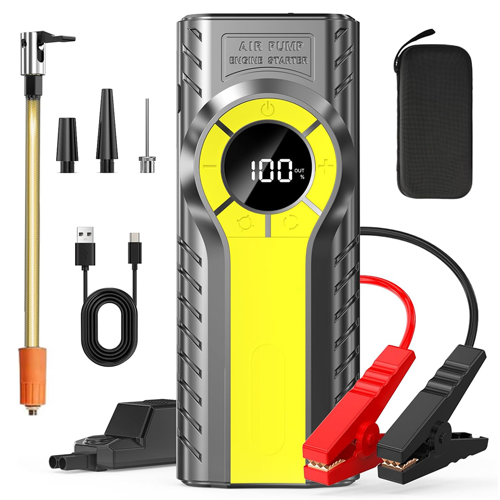 Portable 12V 22000mAh Car Jump Starter Power Bank 2000a Mobile Phones Tablets Auto Engine Battery Jumper Car Emergency Relief