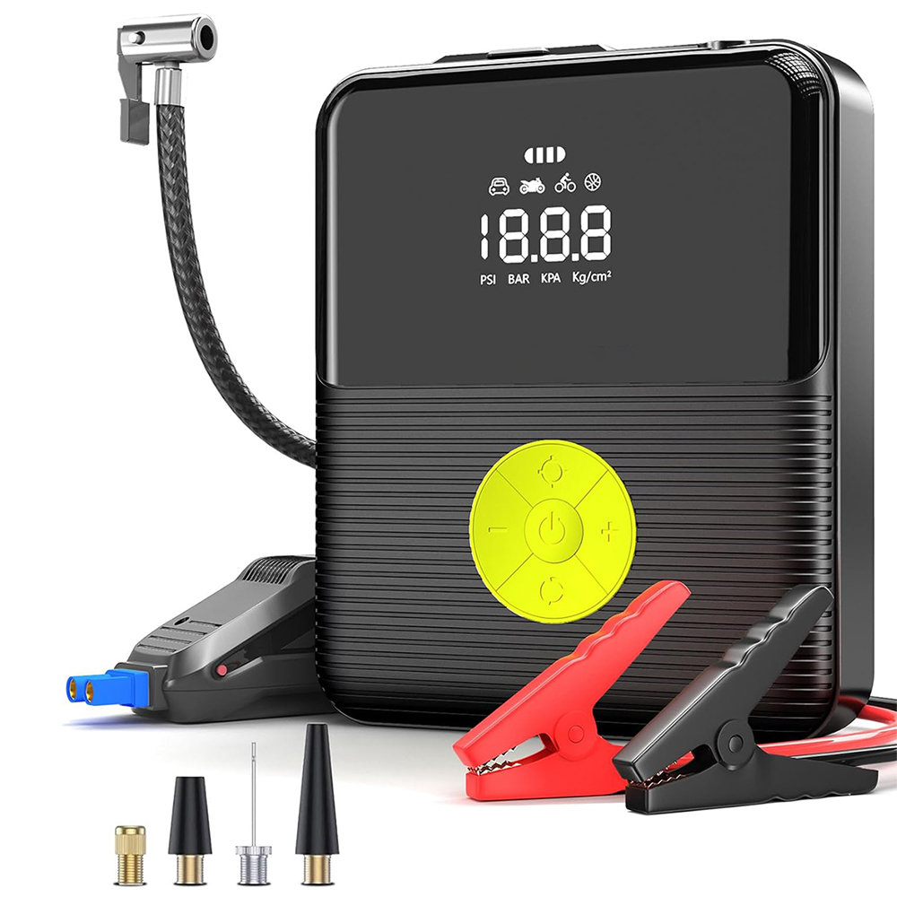 多功能汽车跳起动器套件电池助推器跳起动器移动电源锂电池汽车跳起动器带轮胎充气机