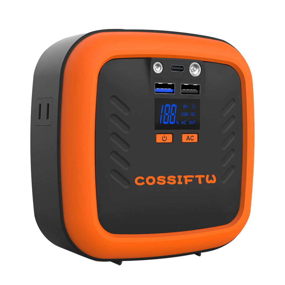 Fast Ship Lightweight DC AC Output Camping Backup Power Supply Flashlight 80W Portable Power Bank Station Solar Generator