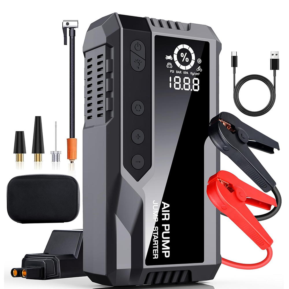 峰值电流4000A16000mah容量12v汽车跳跃起动电源银行与设备紧急充电