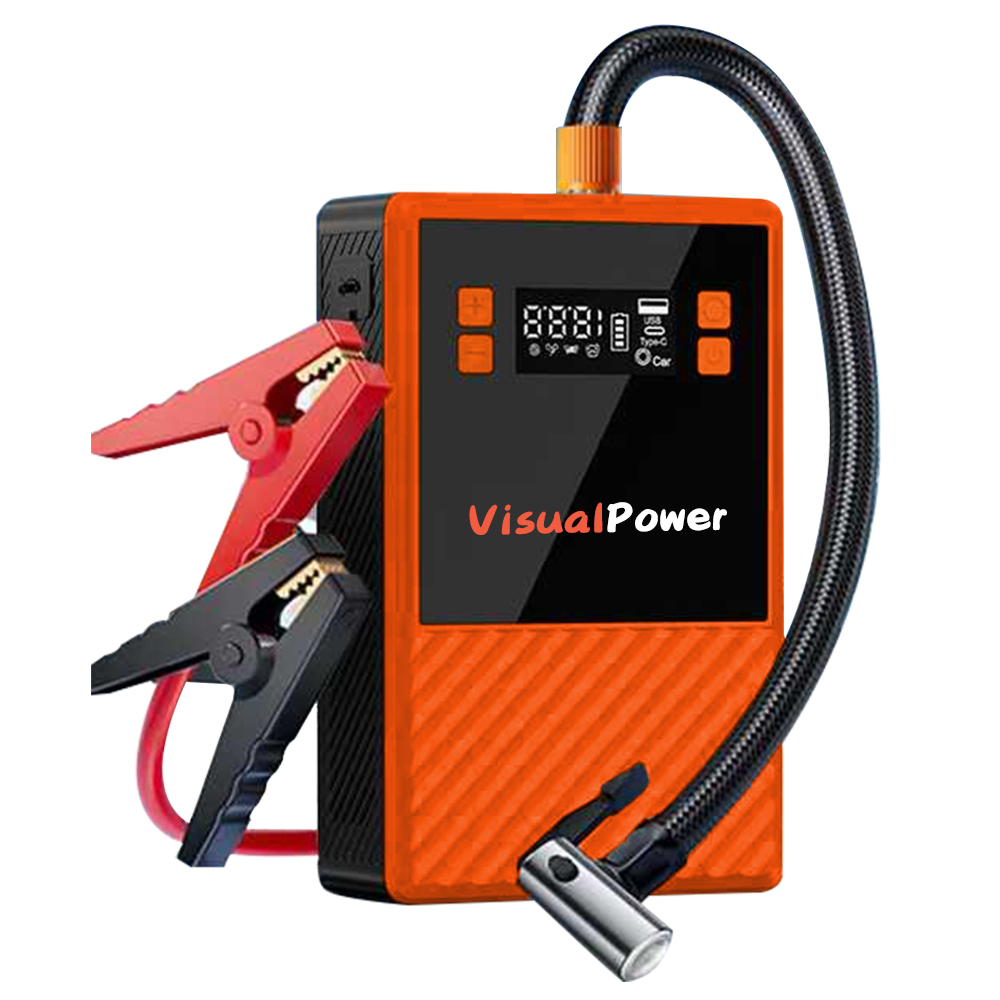 Пневматический пусковой механизм с универсальным воздушным компрессором 4-в-1 Универсальный Портативный автомобильный шиномонтажный насос с воздушным насосом