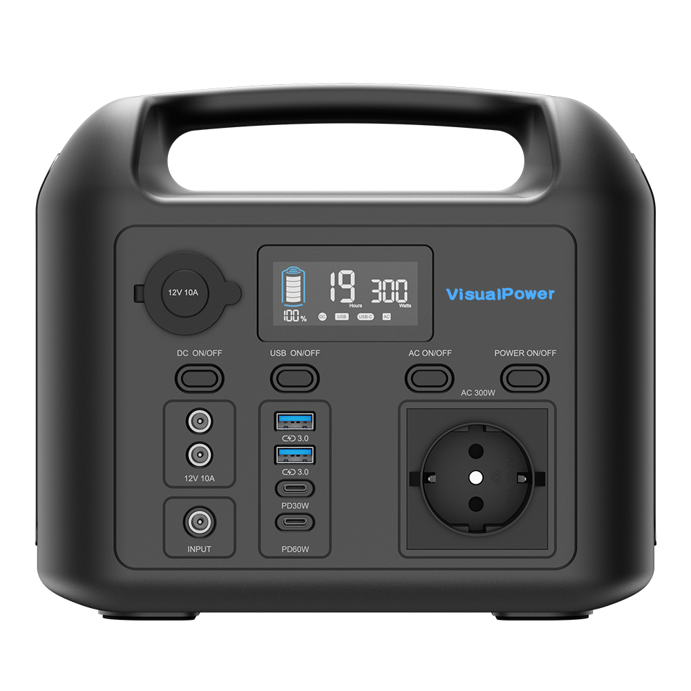 可充电备用电源Lifepo4电池应急太阳能发电机300w便携式电站